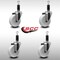 Service Caster 4'' SS Nylon Wheel Swivel 1-1/8'' Expanding Stem Caster Set, 4PK SCC-SSEX20S414-NYS-118-4 - alternate 4